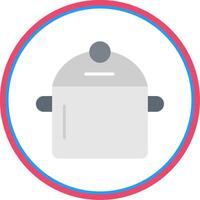Pot Flat Circle Icon vector