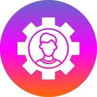 Coal Mining Glyph Gradient Circle Icon Design vector