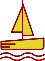 Catamaran Vintage Icon Design vector