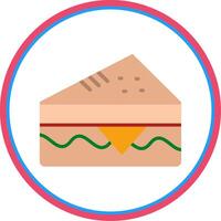 Sandwich Flat Circle Icon vector