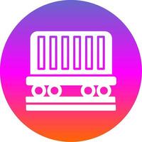 Train Container Glyph Gradient Circle Icon Design vector