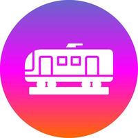 alto velocidad tren glifo degradado circulo icono diseño vector