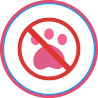 Prohibited Sign Flat Circle Icon vector