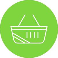 Shopping Basket Multi Color Circle Icon vector