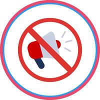 Prohibited Sign Flat Circle Icon vector