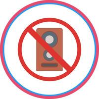 No speaker Flat Circle Icon vector