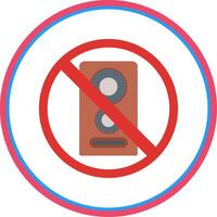 No speaker Flat Circle Icon vector