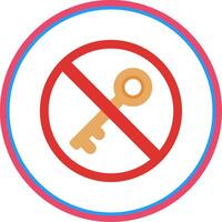 Prohibited Sign Flat Circle Icon vector