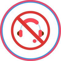 Prohibited Sign Flat Circle Icon vector