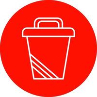 Trash Can Multi Color Circle Icon vector