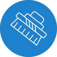 Cleaning Brush Multi Color Circle Icon vector