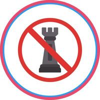 Prohibited Sign Flat Circle Icon vector