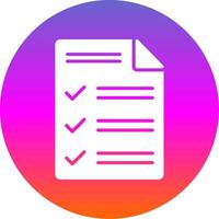 Customs Declaration Glyph Gradient Circle Icon Design vector