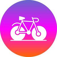 Bicycle Glyph Gradient Circle Icon Design vector