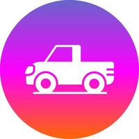 Pickup Glyph Gradient Circle Icon Design vector