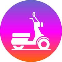scooter glifo degradado circulo icono diseño vector