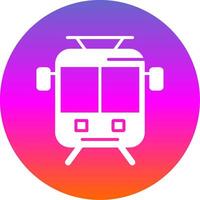 Old Tram Glyph Gradient Circle Icon Design vector