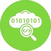 Cloud Coding Multi Color Circle Icon vector