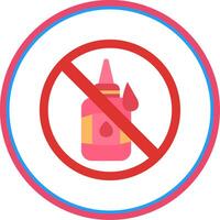 Prohibited Sign Flat Circle Icon vector