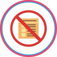 Prohibited Sign Flat Circle Icon vector