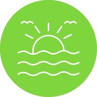 Sunrise Multi Color Circle Icon vector