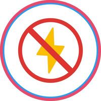 Prohibited Sign Flat Circle Icon vector