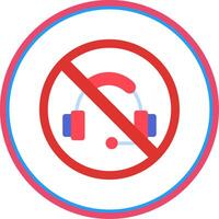 Prohibited Sign Flat Circle Icon vector