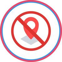 Prohibited Sign Flat Circle Icon vector