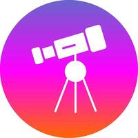 Telescope Glyph Gradient Circle Icon Design vector