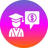 Business Education Glyph Gradient Circle Icon Design vector