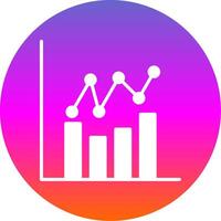 Graphs Glyph Gradient Circle Icon Design vector