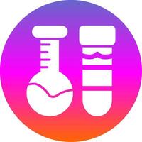 Laboratory Flask Glyph Gradient Circle Icon Design vector