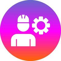 Engineering Glyph Gradient Circle Icon Design vector