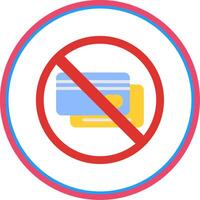 Prohibited Sign Flat Circle Icon vector