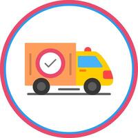 Delivery Flat Circle Icon vector