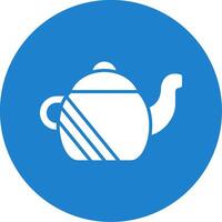 Teapot Multi Color Circle Icon vector