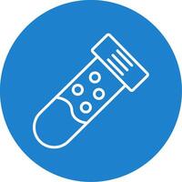 Test Tube Multi Color Circle Icon vector