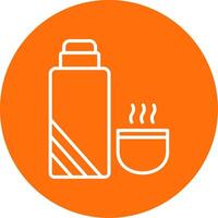 Thermos Multi Color Circle Icon vector
