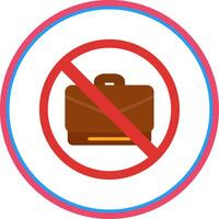 Prohibited Sign Flat Circle Icon vector