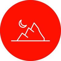 Mountain Multi Color Circle Icon vector