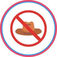 Prohibited Sign Flat Circle Icon vector