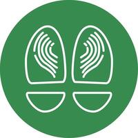 Footprint Multi Color Circle Icon vector