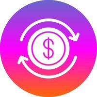 Business Continuity Glyph Gradient Circle Icon Design vector