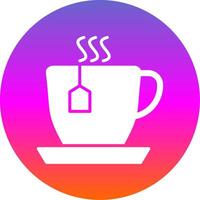 Cup Of Tea Glyph Gradient Circle Icon Design vector