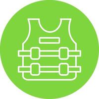 Bullet Proof Jacket Multi Color Circle Icon vector