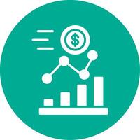 Investment Multi Color Circle Icon vector