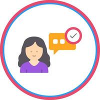 Conversation Flat Circle Icon vector