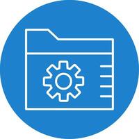 Folder Multi Color Circle Icon vector