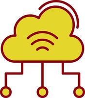 Cloud Computing Vintage Icon Design vector