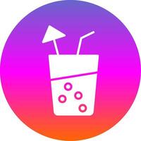 Soft Drink Glyph Gradient Circle Icon Design vector